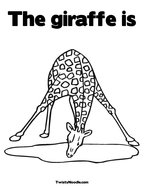The giraffe is Coloring Page