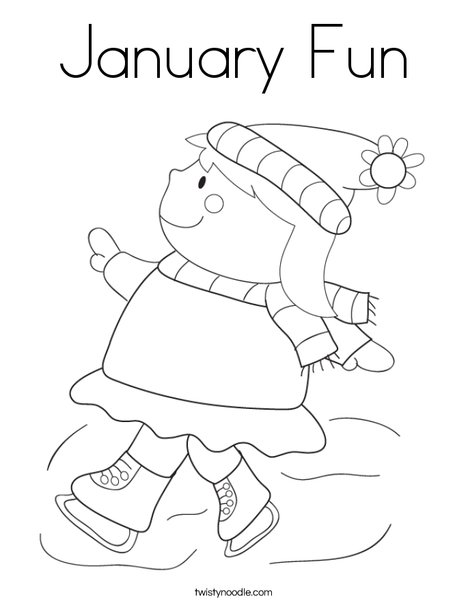 Fun January Coloring Pages | january fun coloring page twisty noodle Fun January Coloring Pages | january fun coloring page twisty noodle