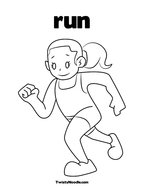 run Coloring Page