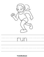run Handwriting Sheet