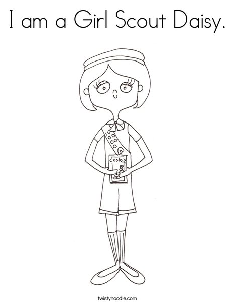 girl scout coloring page