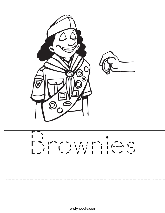 Girl Scout Brownies Elf Clip Art Color Page Girl Scout Brownies Elf Clip Art Color Page