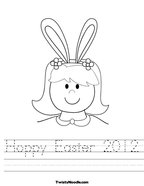 Hoppy Easter 2012 Handwriting Sheet