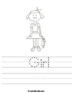  Girl Handwriting Sheet