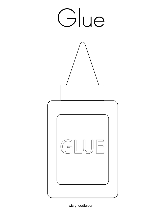 Glue Coloring Page - Twisty Noodle