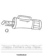 Happy Father's Day Papa Handwriting Sheet