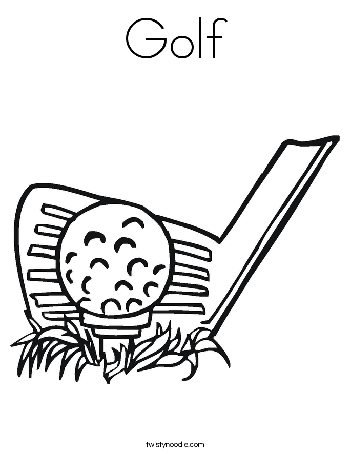 647 Cartoon Golf Ball Coloring Page for Adult