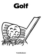 Golf Coloring Page