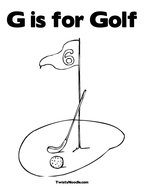 G is for Golf Coloring Page