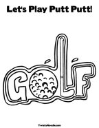 Let's Play Putt Putt Coloring Page