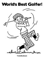 World's Best Golfer Coloring Page