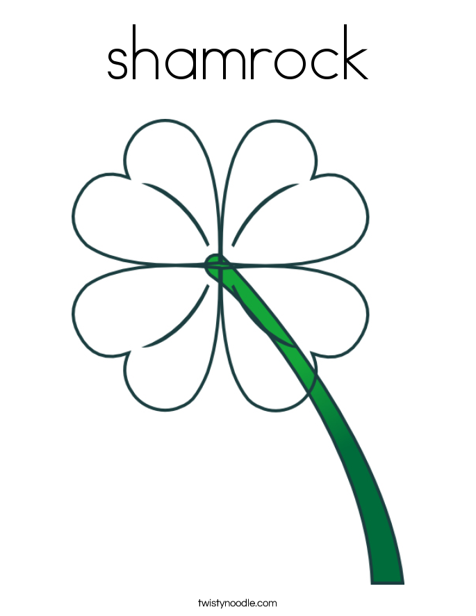 shamrock Coloring Page - Twisty Noodle