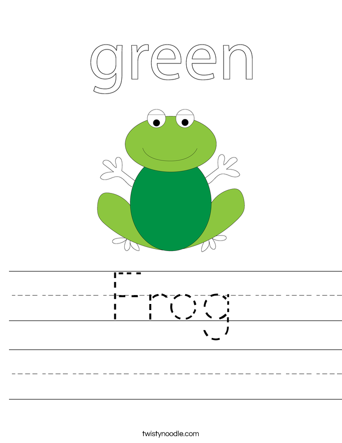 Frog Worksheet - Twisty Noodle