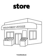 store Coloring Page
