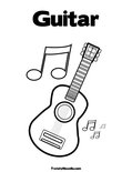 Guitar Coloring Page