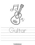 Guitar Worksheet