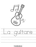 La guitare Worksheet