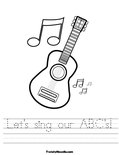 Let's sing our ABC's! Worksheet