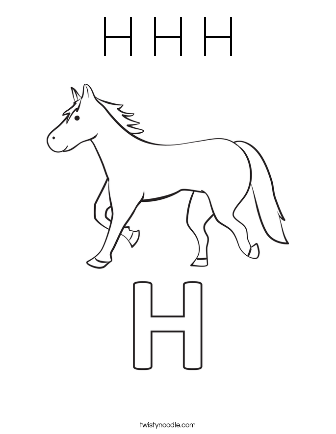 h coloring pages - photo #36