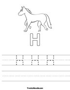 H H H Handwriting Sheet