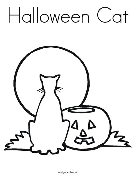 halloween cat coloring pages - photo #45