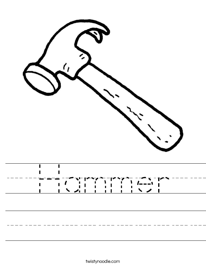 Hammer Worksheet Twisty Noodle Hammer Worksheet Twisty Noodle