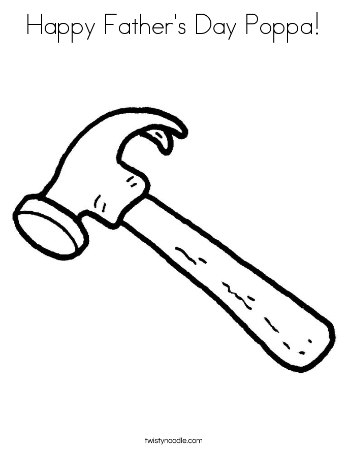 Happy Father's Day Poppa Coloring Page - Twisty Noodle