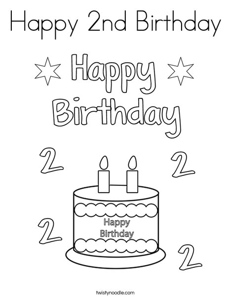 Free Happy Nd Birthday Coloring Pages Free Happy Nd Birthday Coloring Pages