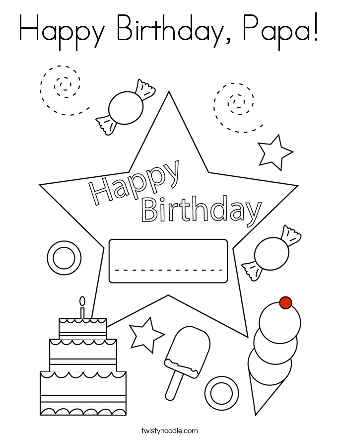 Coloring Page Happy Birthday #1 Coloring Page Happy Birthday #1