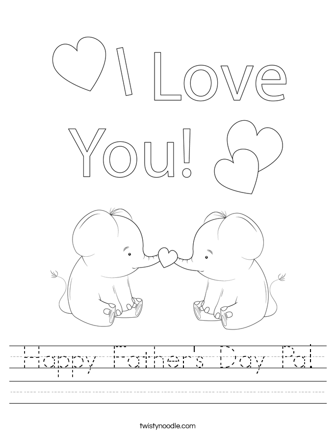 Happy Father's Day Pa Worksheet - Twisty Noodle