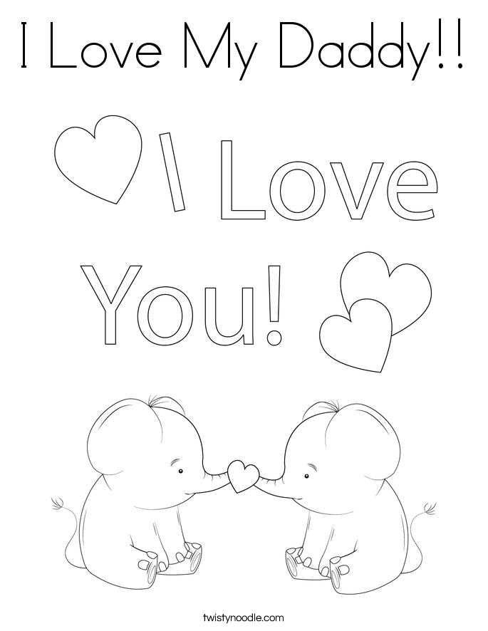 i love my daddy because coloring pages - photo #4
