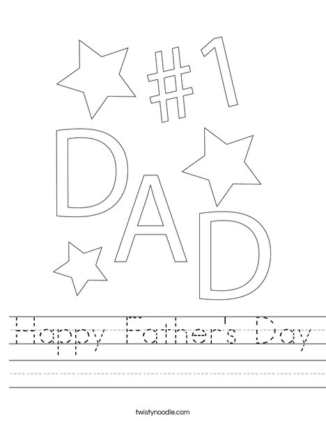 Happy Father's Day Worksheet - Twisty Noodle