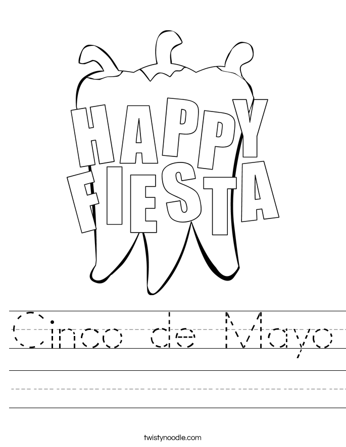 Cinco de Mayo Worksheet - Twisty Noodle