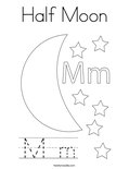 Half Moon Coloring Page - Twisty Noodle