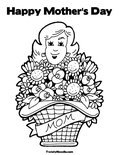 Happy Mother's Day Coloring Page
