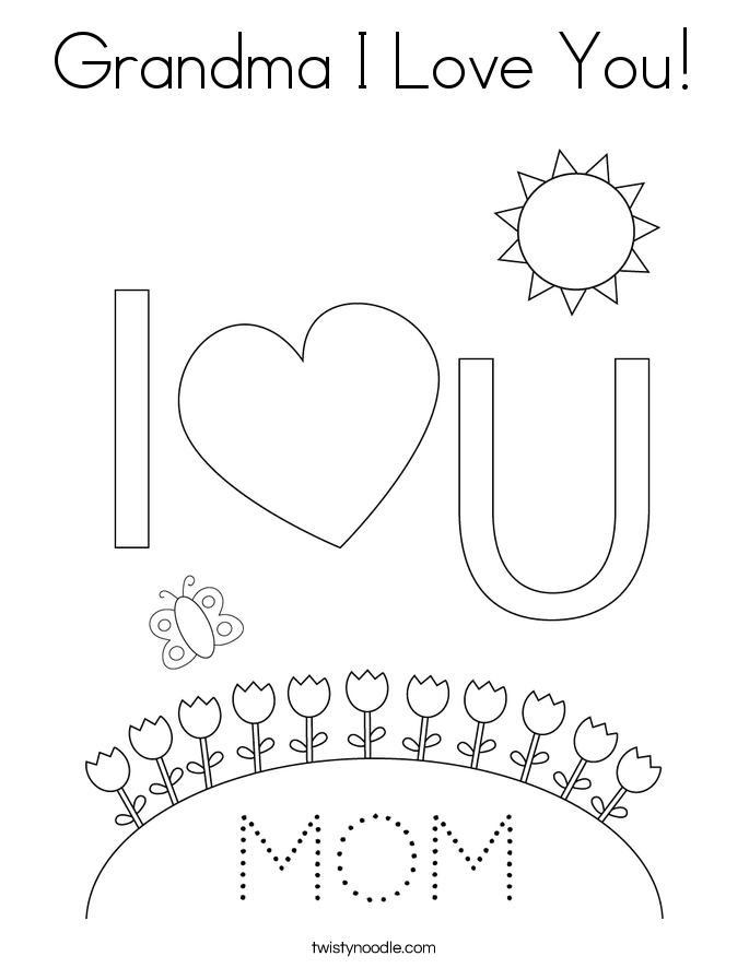 I Love You Grandma Coloring Pages Coloring Pages
