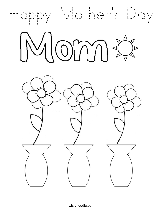 Happy Mothers Day Tracing