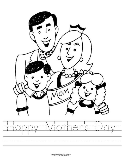 Happy Mother&#039;s Day Worksheet - Twisty Noodle