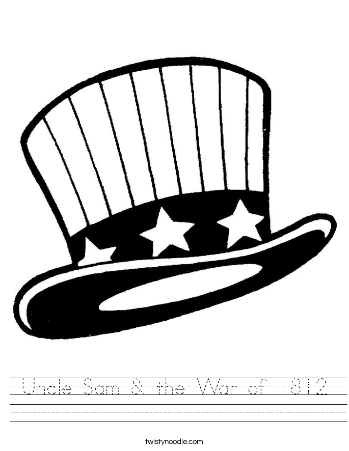 Uncle Sam The War Of 1812 Worksheet Twisty Noodle Uncle Sam The War Of 1812 Worksheet
