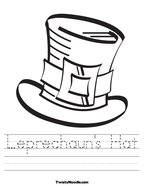 Leprechaun's Hat Handwriting Sheet
