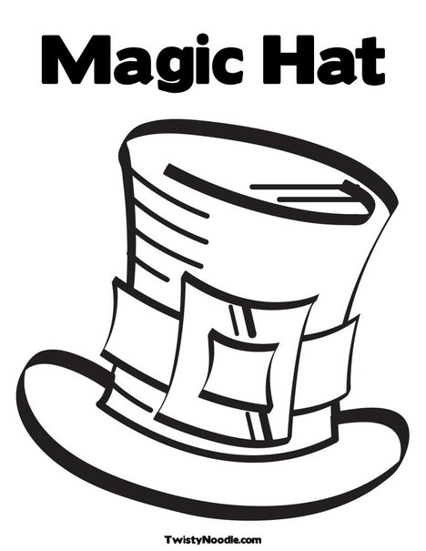 magic tophat coloring pages - photo #17