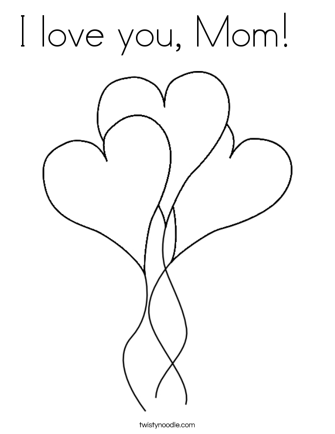 i love u mom coloring pages - photo #50