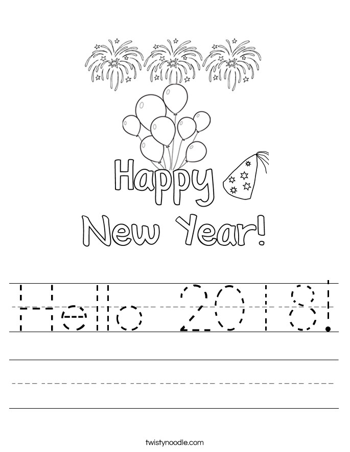 worksheets about new year hello 2018 worksheet twisty noodle worksheets about new year hello 2018 worksheet twisty noodle