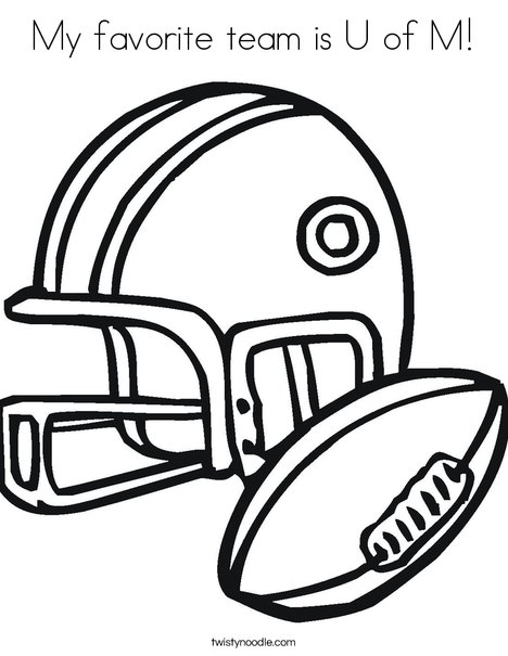My favorite team is U of M Coloring Page - Twisty Noodle My favorite team is U of M Coloring Page - Twisty Noodle