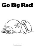Go Big Red!Coloring Page