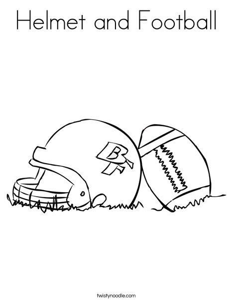 Helmet and Football Coloring Page - Twisty Noodle Helmet and Football Coloring Page - Twisty Noodle