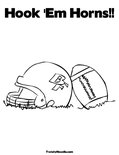 Hook 'Em Horns!!Coloring Page