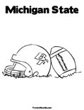 Michigan StateColoring Page