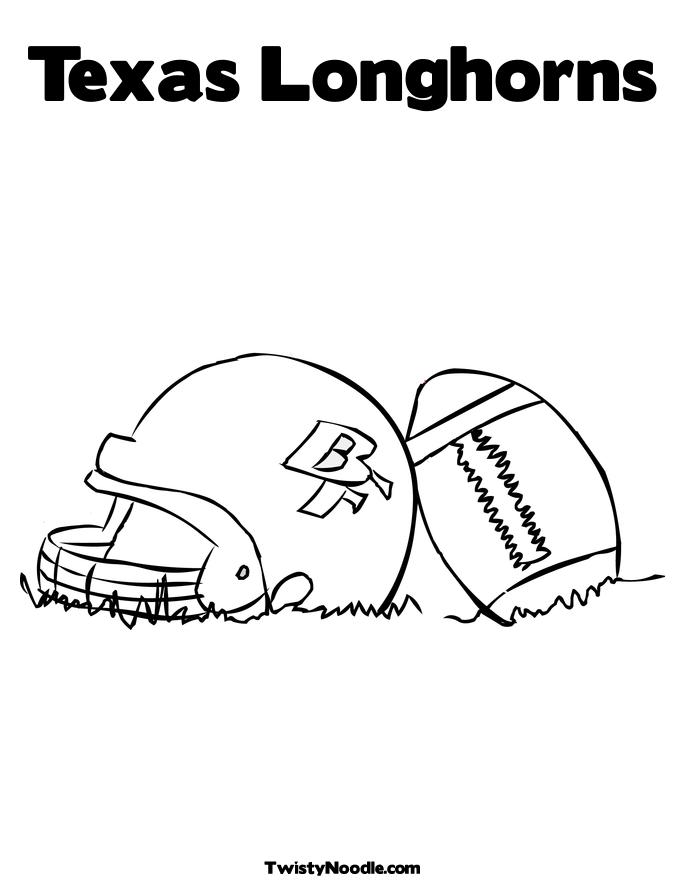 Helmet and Football Coloring Page