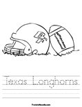 Texas Longhorns Worksheet